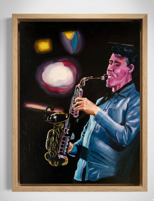 The Sax Man displayed in a room setting 1